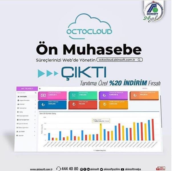Ön Muhasebe Süreçlerinizi Web’de Yönetin!
Tanıtıma Özel %20 İndirim Fırsatı ile AKINSOFT OctoCloud Çıktı! Şimdi 14 Gün Ücretsiz Deneyin.
Detaylı Bilgi: 0545 728 24 44-0541 728 24 44
#octocloud #önmuhasebe #bulut #bulutyazılım #cloud #muhasebe #yazılım #yerliüretim #akinsoft