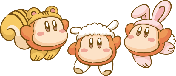 ねんどのバンワド3人組 ワ大臣ディ大臣 7 コスプレワドルディ グッズ用に描かれたイラストで初登場したワドルディ この3人以外にもさまざまなコスプレのワドルディがいて ハンカチやコップ ぬいぐるみなどの大人気グッズのモデルとして大活躍している