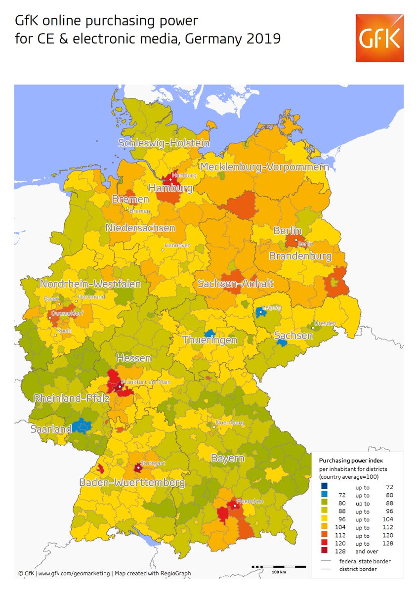 Gfk German Cities With Less Than 500k That Have The Highest Purchasing Power Per Capita For The Online Retail Of Consumer Electronics Electronic Media Frankfurt Am Main Stuttgart And