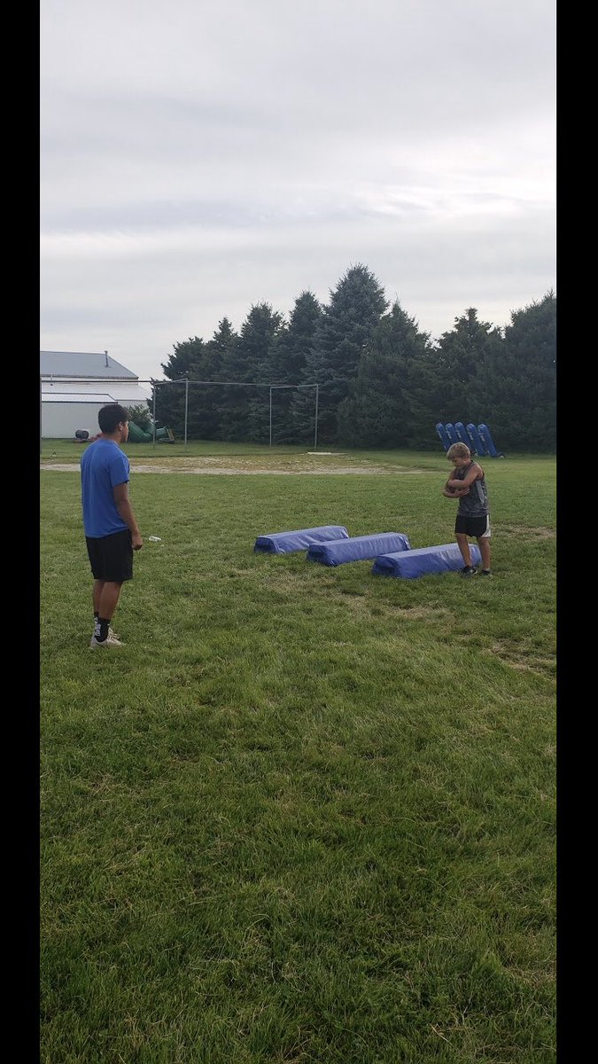 BisonIowa's tweet photo. Great Youth Camp yesterday for the youngsters!  Ended with a little flag football. #bison https://t.co/XJDfcJtO0K