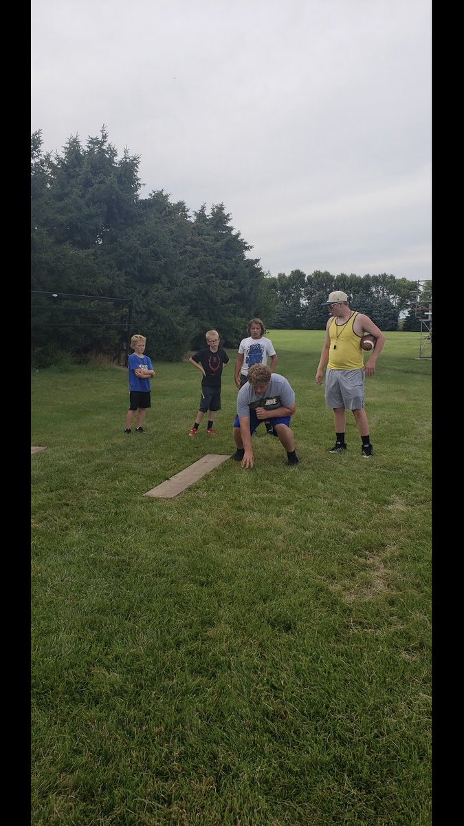 BisonIowa's tweet photo. Great Youth Camp yesterday for the youngsters!  Ended with a little flag football. #bison https://t.co/XJDfcJtO0K