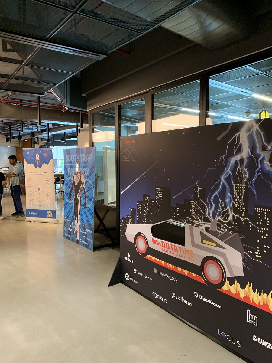BlumeVentures's tweet photo. #BootstrapParadox - the first-of-its-kind deep tech #hackathon is about to start! @DunzoIt @unacademy @MechMocha @dataweavein @Locus_Sh @HelloMilkbasket @skillenza https://t.co/lwusxohGak