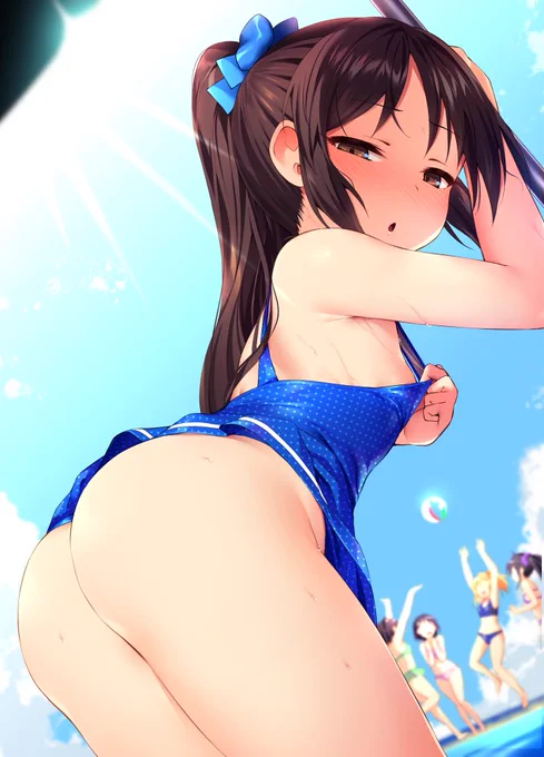 [絵]みんなに隠れて水着プラスαを見せびらかしてくる橘さん 