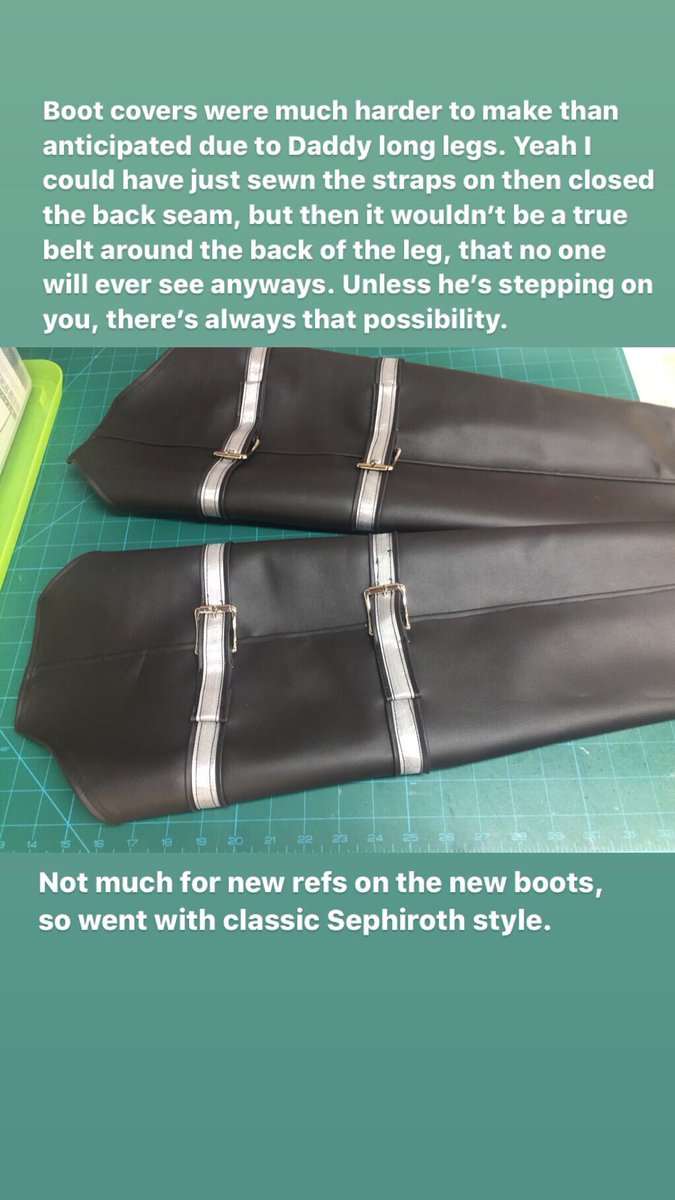 SilverLiningCos's tweet image. #Sephirothcosplay #wip #bootcovers #ff7remakecosplay