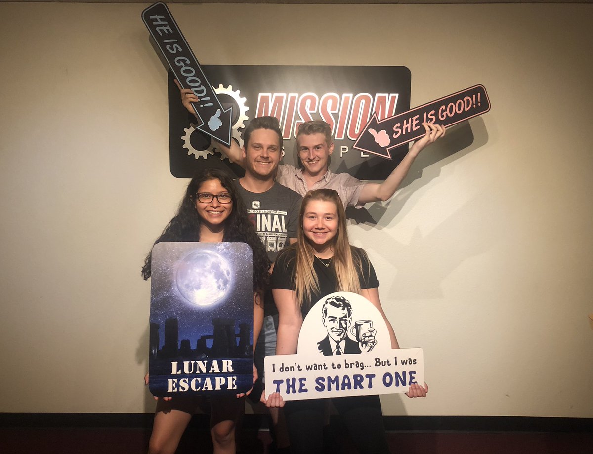 SkellyPaige's tweet photo. Had so much fun doing an escape room with RJ, Grant, and Claire! 😄 https://t.co/Dno0SKDsyI