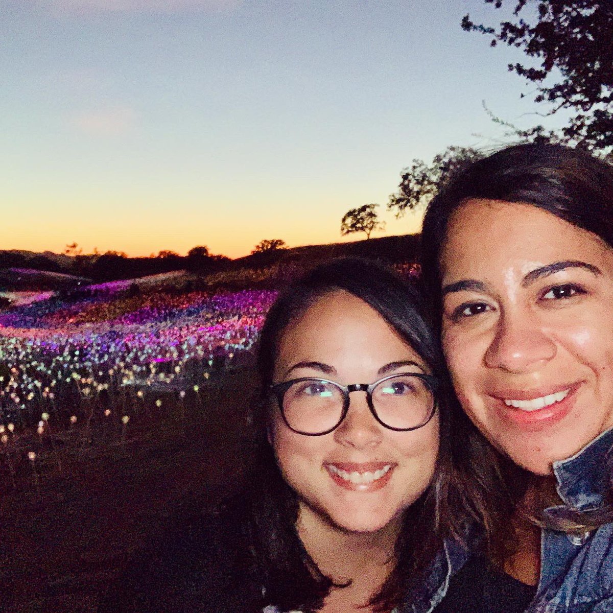 Sensorio Field of Lights with @arki_edlyn  🤩🤩🤩 I’m so inspired to read SciFi now. Looks like a field of wildflowers and neurons and mushrooms and so many more things. 🔮🌌 #roadtrip #pasorobles #california
