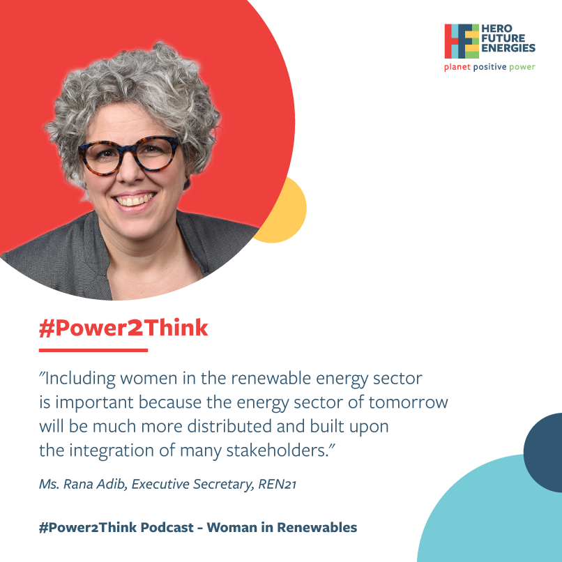 At our recent #Power2Think podcast, <a href="/RanaAdibX/">Rana Adib</a>, Executive Secretary, <a href="/REN21/">REN21 - Renewables Now</a> talked about why women will be critical for building the #renewableenergy infrastructure for tomorrow. Tune in to listen: bit.ly/2ytNujY