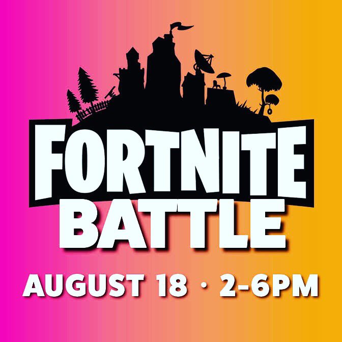 FlyWasilla's tweet photo. Fortnite Tournament
August 18th
2-6pm, $25 per gamer, includes jump time for the full 4 hours.
Play on Xbox One or PlayStation 4 and compete against others at the park! Win prizes, swag, game cards, jump passes &amp; more! #FlyWasilla #Fortnite https://t.co/szcBsLycQO