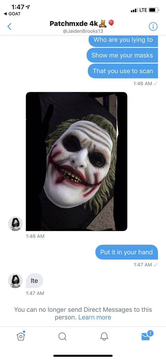 BrimZyCS's tweet photo. Report @jaidenbrooks13 for attempting to scam people. He thought sending me a pic of a mask thats printed on paper was gonna cut it then blocks. Get these trash like people out of here! #LegitWayBestWay https://t.co/5suh0FpiOF
