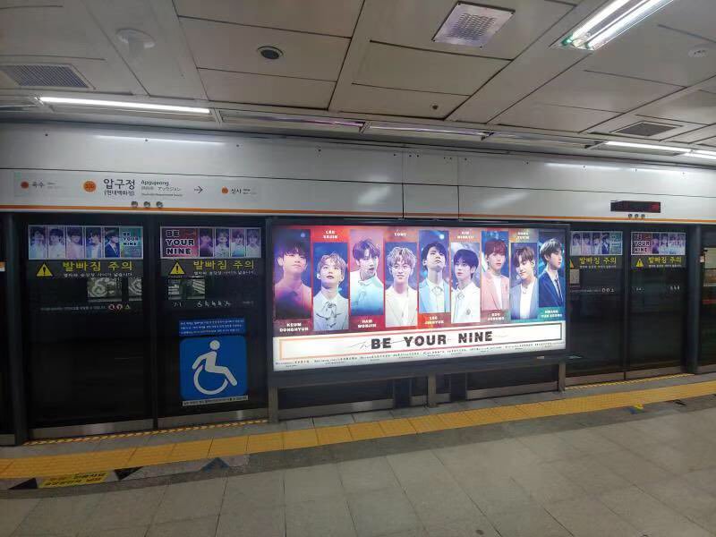 debutby91's tweet photo. #BY9_DEBUT
#BY9
#BY9_be_your_nine 
#바이나인_데뷔해
新村신촌역Sinchon
合井합정역Hapjeong
狎鸥亭압구정역Apgujeong
Subways ads are online. https://t.co/9p8FfxDvl8
