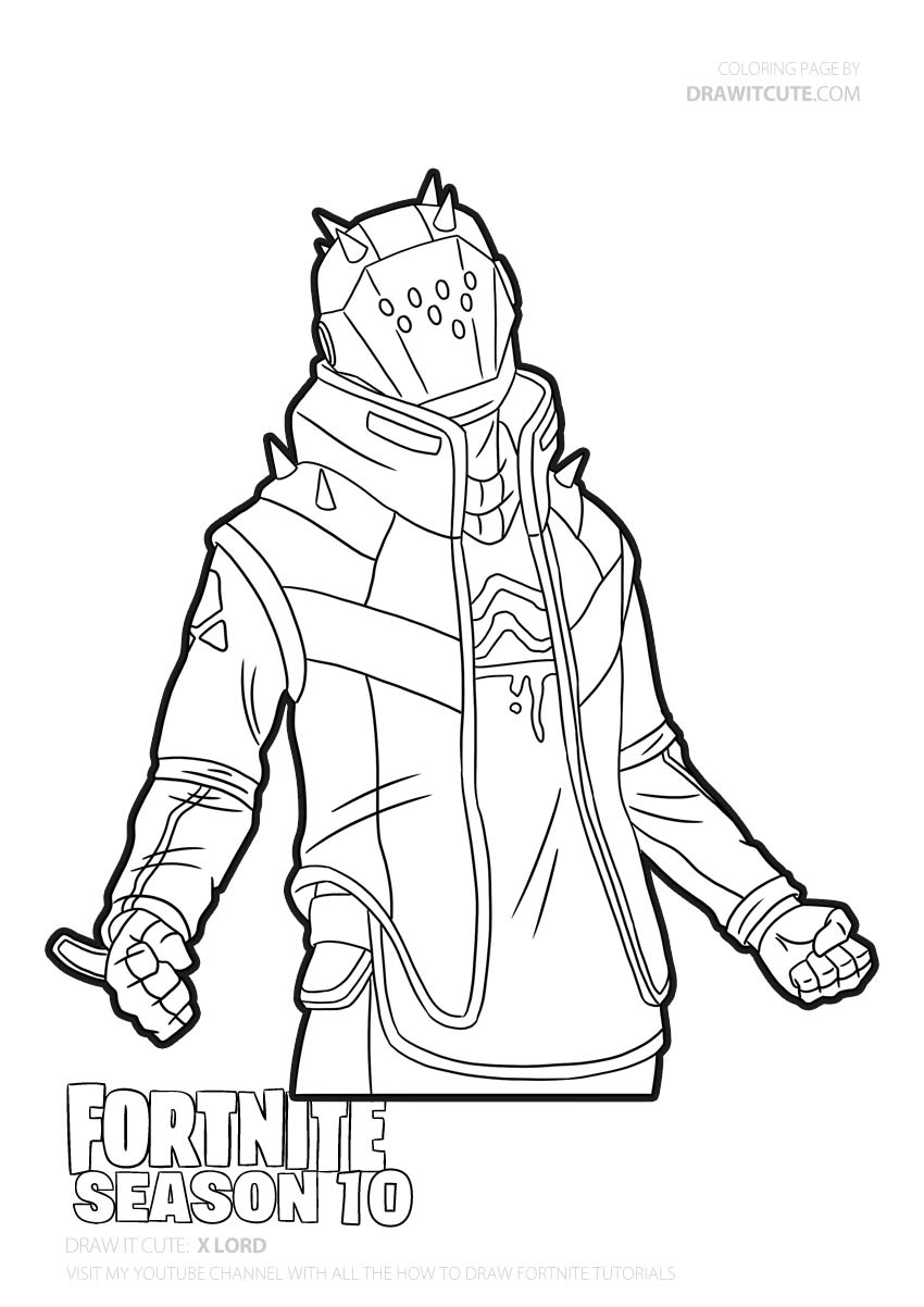 Coloring page Fortnite x lord 