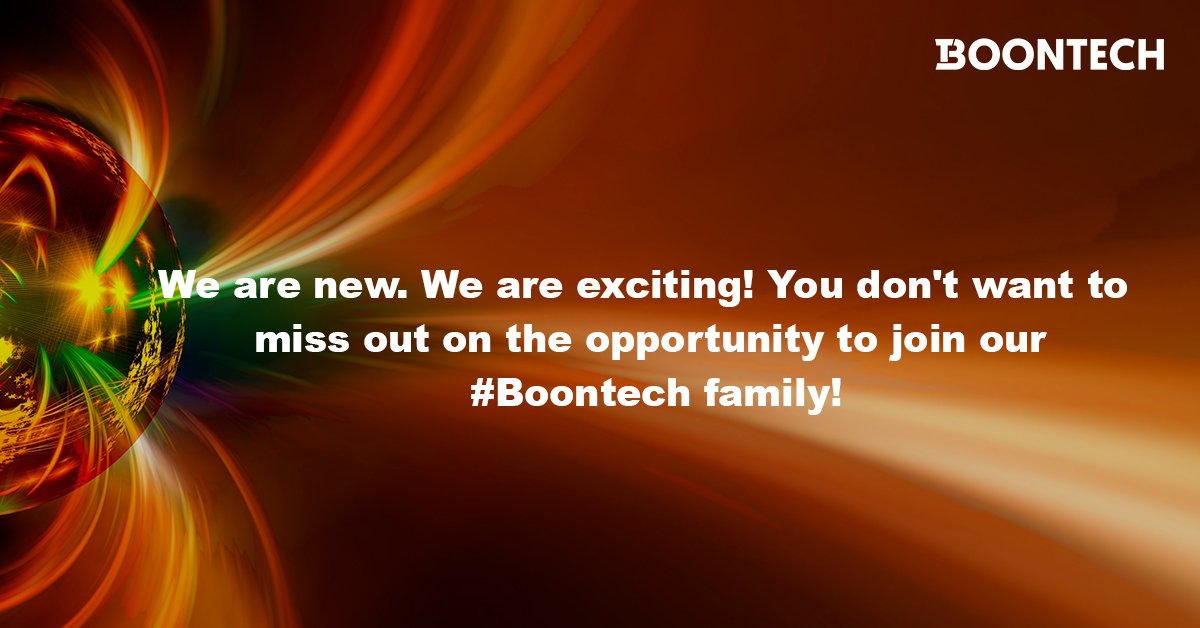 BoonTechUSA's tweet photo. We are new. We are exciting! You don't want to miss out on the opportunity to join our #Boontech family! Read more about us here: https://t.co/YQB0mjMl9X https://t.co/n6Zri3517K https://t.co/zAdclLs8LO