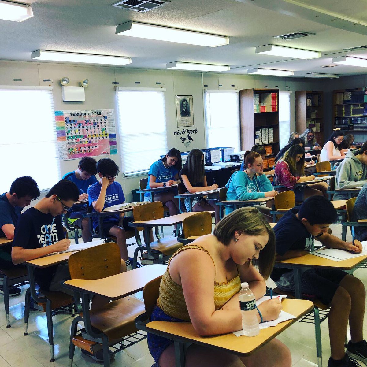 hchspa's tweet photo. Rising Freshmen working in the Latin I class during the “Head Start on High School program. #latinclasses #HCHSPride #CrusaderNation #classof2023 📜⚜️ https://t.co/gTyJnD1JLh