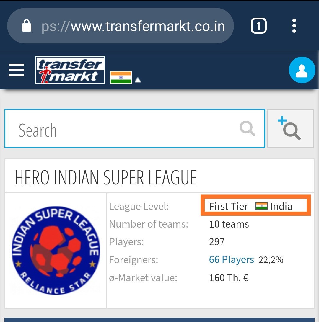 🤔 So which one is the top tier league in India this season @Transfermarkt?