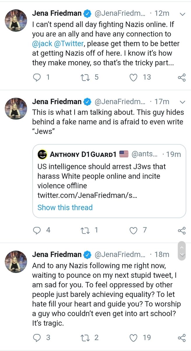 staleolddonuts's tweet photo. @antsnotbad I think my favorite is her admitting her tweets are stupid. https://t.co/JvJuoioaN5