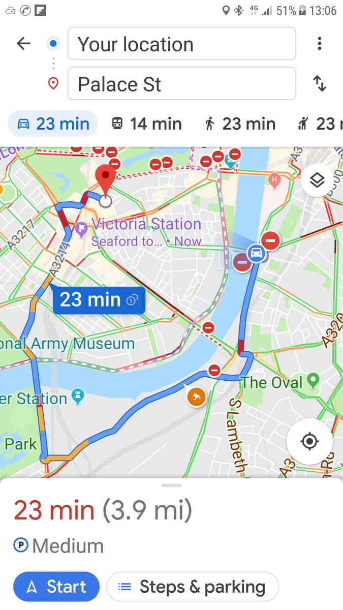lennythepen's tweet photo. @ossien1 @Broadsword999 @PaulSmi92467783 @walshy1368 @GarycabD @michaelblackcab @tommyparry1 @PaulDDDaughters @Patterson_Law_ @subictaxi This is how good Google Maps is.
I'm at the the foot of Lambeth Bridge south side and it's telling me the bridge is closed and to use Chelsea Bridge, taking a 25 minute detour ๐ฑ
The Uberk driver's bible, Google Maps ๐
๐คฃ๐ https://t.co/UsmBBUdwbh