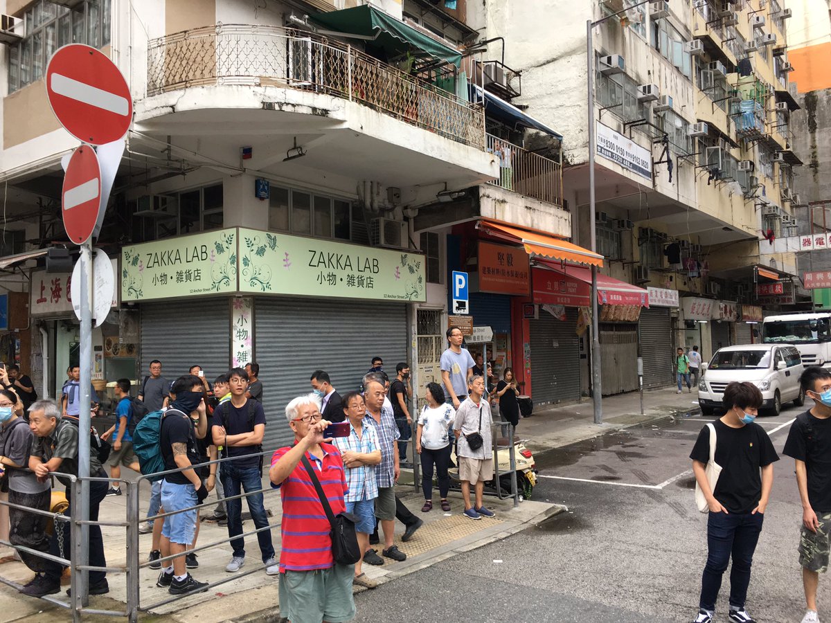RolandLimCNA's tweet photo. #AntiELAB #Mongkok protest begins from Anchor St Playground along Anchor St to Cherry St Park. Tens of thousand attend, as nearby shops closed early for business. https://t.co/PrlJ6JEeK2