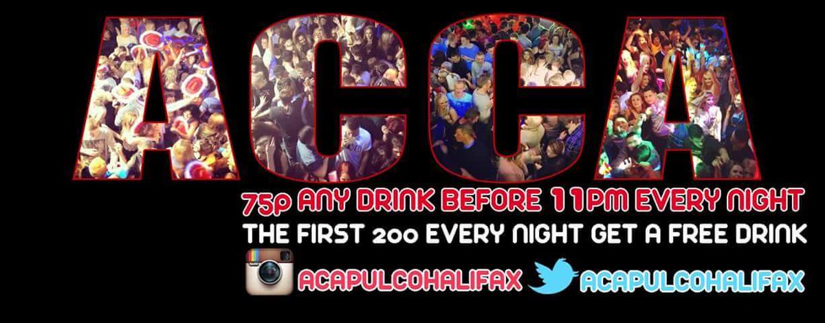 acapulcohalifax's tweet photo. Its SATURDAY NIGHT

Its #75pDrinks before 11pm, first 200 get a Free Drink!  Join DJ Dan and Steve with all the best music, and loads of giveways!

Follow+RT for a chance to be on the guest list! https://t.co/dmrMUECOuJ