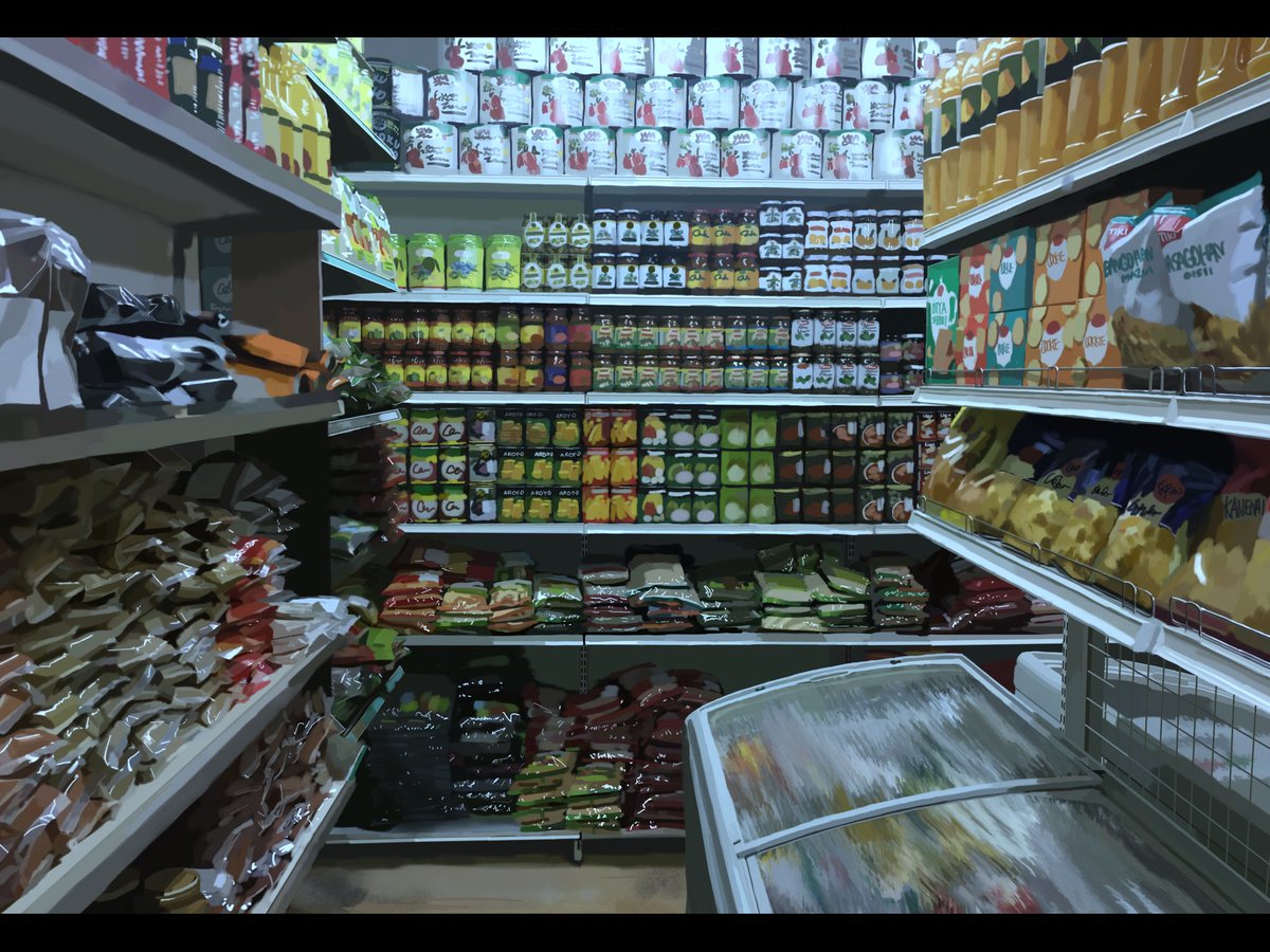 普通の絵の背景だけれど、人が描けなくて日数空いちゃったから供養することにした  しばらく人を描く練習をがんばろうと思う