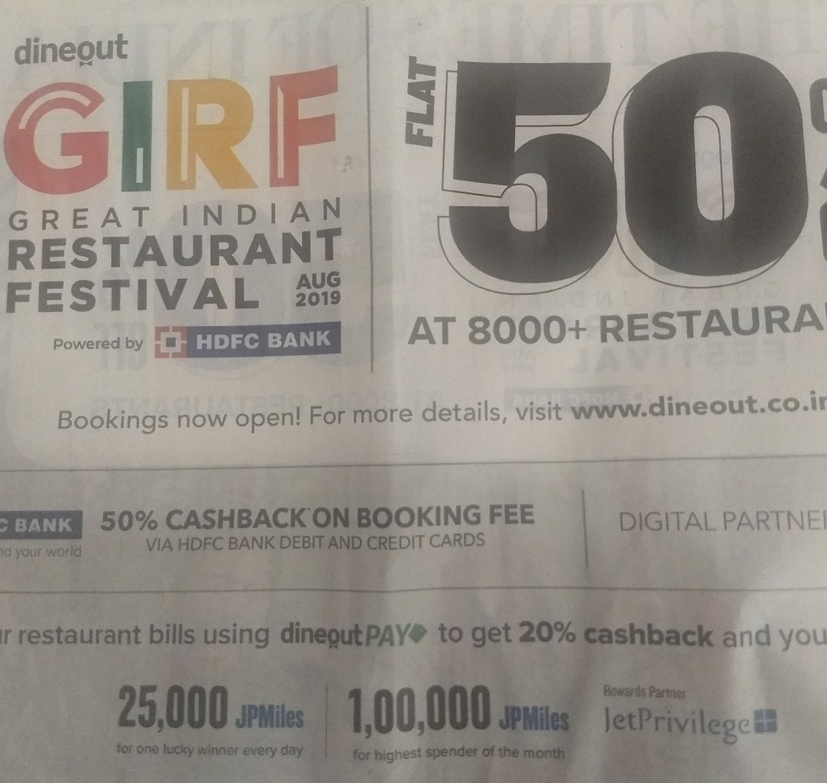 Indiaagainsttr1's tweet photo. @Corporatekumar_ @uni_con1 what opinion on 2 parties joining hands to scam people. @dineout_india @JetPrivilege don't think they have more than 2000 restaurants on this &amp; on top of that giving points frm an as gud as defunct membership! Have shame! Beware @HDFC_Bank @reliancejio https://t.co/96UegE0Alo