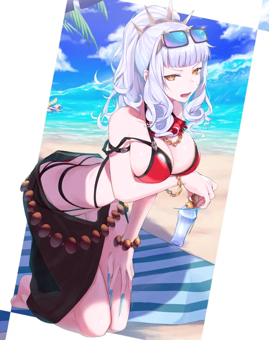 去年描いた水着カーミラさん～ 