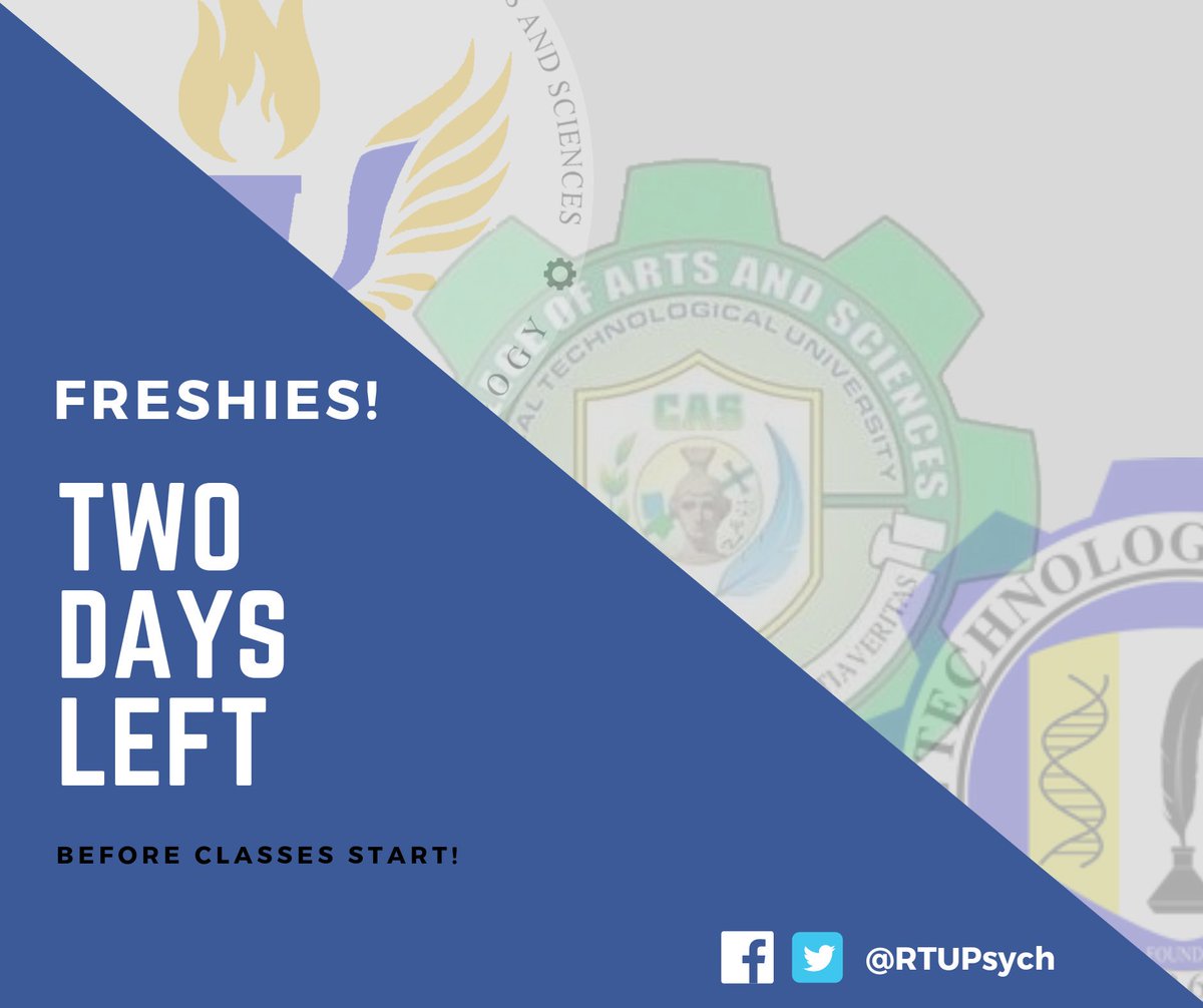 RTUPsych's tweet photo. 2 days left 'til classes start!
#RTUPsych https://t.co/xp63NBC9hS