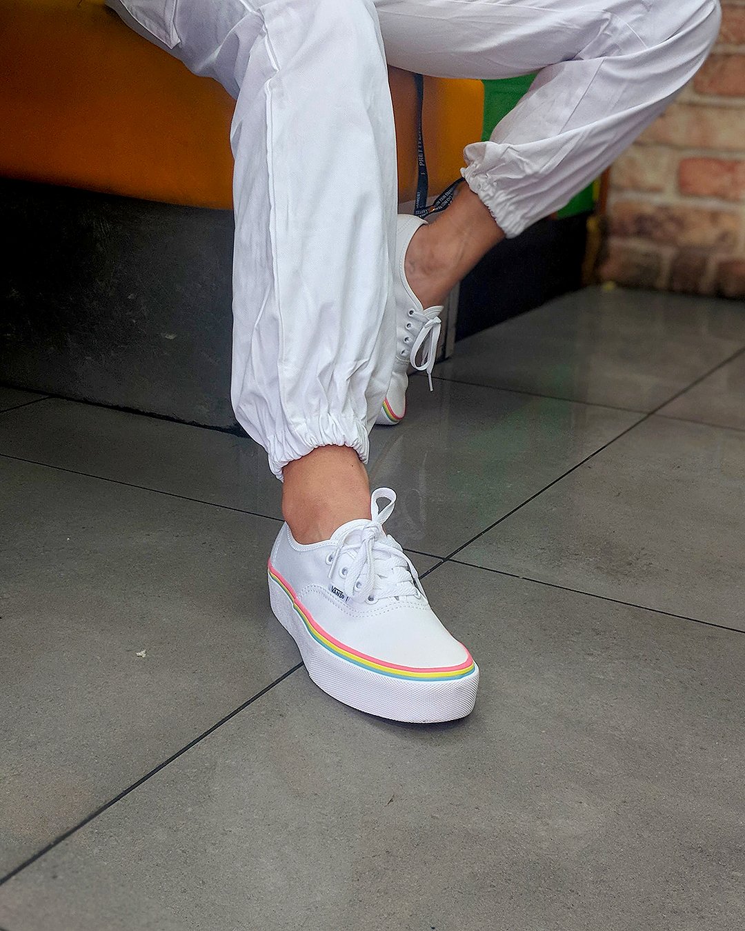 rainbow foxing authentic platform 2.0 shoes