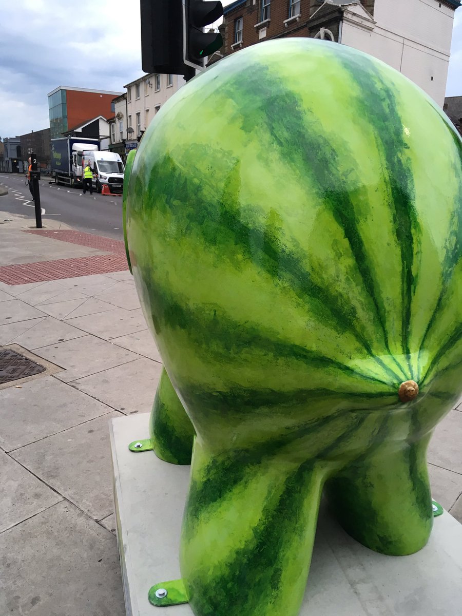 ElmerSuffolk19's tweet image. Today is a day to celebrate @ElephantPip, our watermelon Elmer, as it&apos;s #NationalWatermelonDay 🍉! You can find Pip on Barrack Corner Norwich Rd, so make sure to pay her a visit today and take a picture with her to celebrate 🍉
