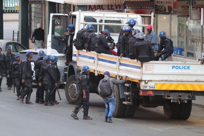 Police clearing vendors