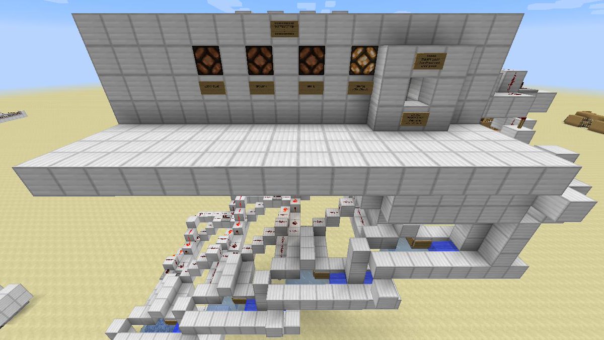 SelcouthSparks's tweet photo. Jan 2015. Another lookback screenshot of an old creation. This is an item sorting system I created just before hoppers were added, making it useless! #throwbackthrowback https://t.co/8kXWjZ48ri