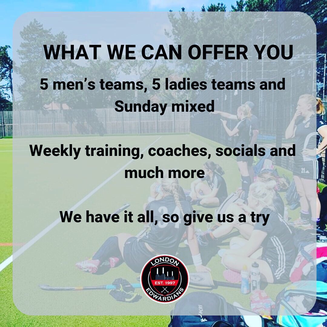 Looking for a friendly London Hockey club?  #hockey #londonedwardians #londonedshc #LEHC  #southlondon  #LondonEds #y1hockey #youngones #battersea #sport #clapham
