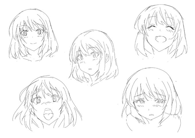 彼女と妹がキモオヤジ2 キャラ表情1 #落書き 