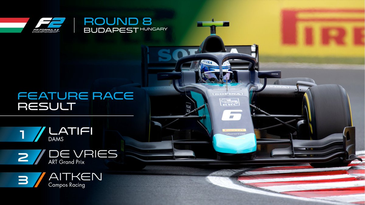 Formula2's tweet image. Your top three in Hungary!

#HungarianGP 🇭🇺 #F2