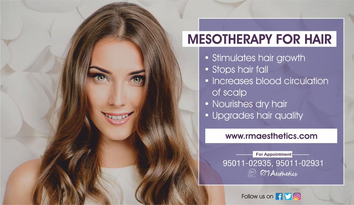 RMAesthetics's tweet photo. Mesotherapy for Hair Loss https://t.co/xD0BUng9aG #hairloss #hairtreatment #mesotherapy #dermatologist #skinspecialist #microneedling #rmaesthetics #hairfall #scalp #hair #hairgrowth
For Appointment Call: 95011-02930,95011-02935 https://t.co/kygitlBlrO