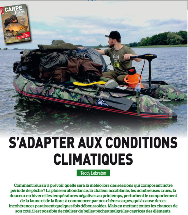 L'importance de s'adapter aux conditions climatiques.

Dans Carpe Scene 58, actuellement en vente.