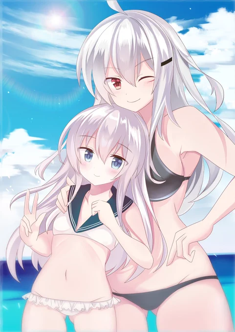 水着ガンヴェル
夏コミのポスター&amp;無配ポスカの絵になります 