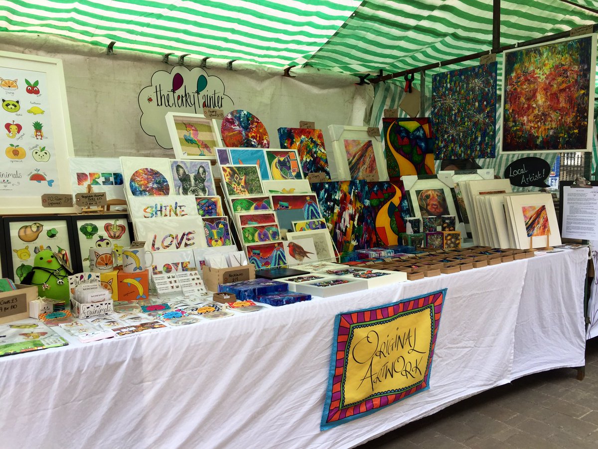 ThePerkyPainter's tweet photo. We’re back at @ArtsmixLeeds today ☀️ you can find us on Albion Place opposite Lost &amp; Found 💖 #LeedsPride weekend 🏳️‍🌈 #leeds #SaturdayMorning #ArtistOnTwitter https://t.co/iV3qsZtYFP