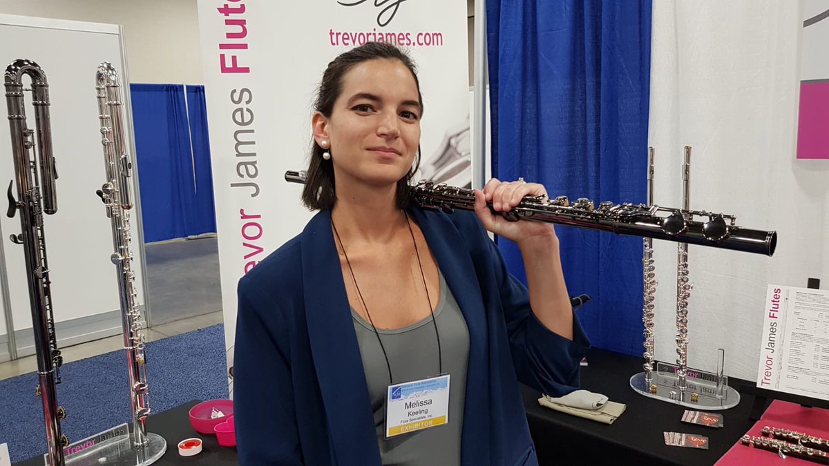 flute's tweet photo. The fabulously talented and self-effacing @_melissakeeling at our @NFAflute booth in Salt Lake City. 

Melissa has written and performed some stunning music for the stress busting interactive ‘TheHappyFlutist’ website https://t.co/TvUTvqV1HC

#mentalhealth #Mindfulness #stress https://t.co/SMKCJSHBeW