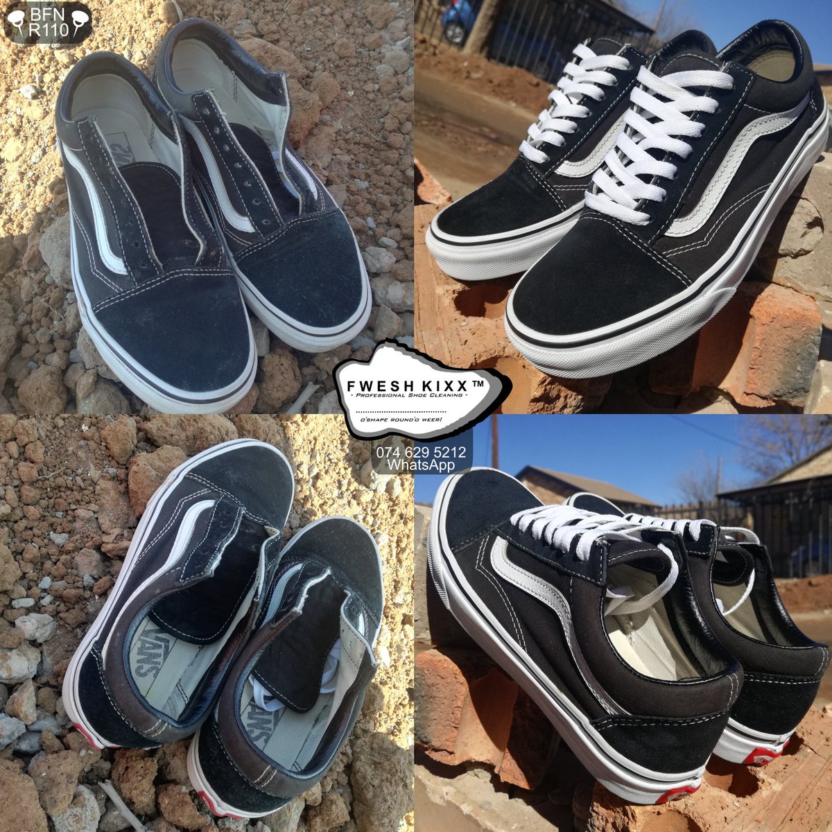 LTBoikanyo's tweet photo. #FweshKixx
Your only Bloem based professional shoe👟 cleaning company. Bring all your dirty shoes& we'll deliver⌚
Call 061 405 2818 for Booking📞
Whatsapp 074 629 5212📲
~ O'Shape Round'O Weer! ~
#DJSbu #TheQueenMzansi #BloemTwitter #Huawei #P9Lite #SkeemSaam #AbsaPrem https://t.co/BHPnUlWtpI
