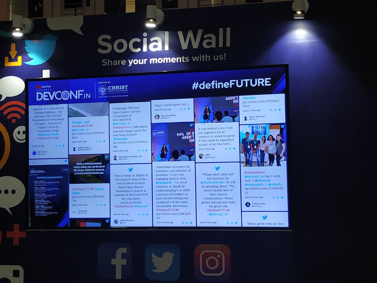 soniLonari's tweet photo. Social wall #devconfindia #redhatjobs https://t.co/DNge2oQgVV