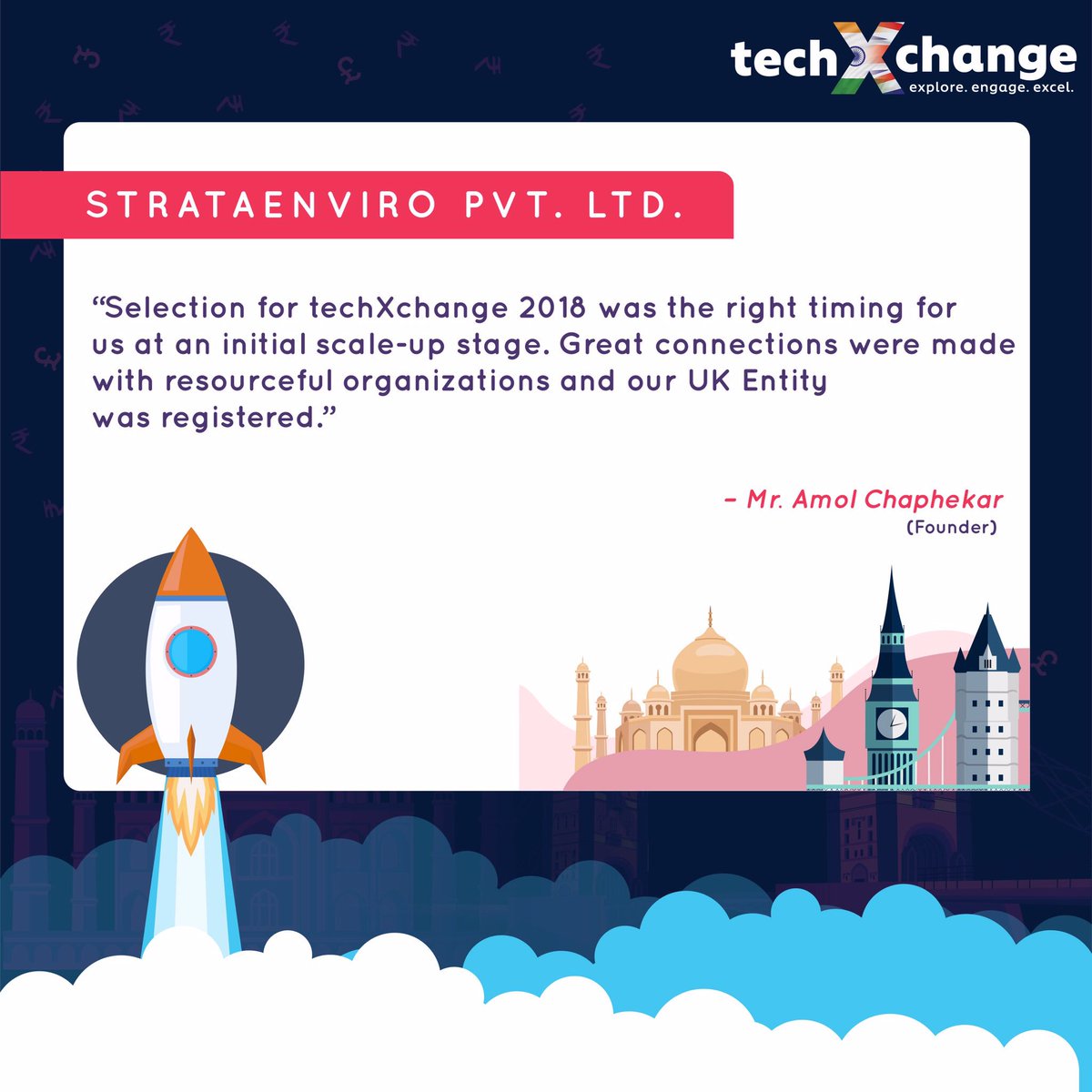 techXchange2020's tweet photo. “The TechXchange 2018 helped them to take this idea on a global level and in their success lies the reach and potential of TechXchange!” – Mr. Amol Chapeker, Founder, @strataenviro
#Testimonial #TechXchange2018 #TechXchange18 #TechXchange
https://t.co/n3iLqWQy9A https://t.co/VE6e1Z0wjI