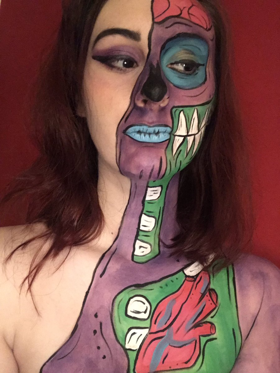 Pippa_J_'s tweet photo. One of my favourites, love some pop art 
#bodypaint #facepaint #art #sfx #popart #popartist #sfxartist @Snazaroo #snazaroo #artist #artistsoninstagram #makeup #makeupartist #makeupaddict #makeuplover #bodypainting #bodypainted #bodypainter https://t.co/WNVosBrCTL
