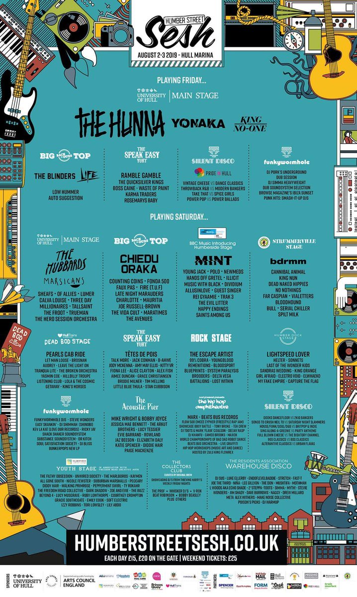 See you at Humber Dock Stage 1.15pm <a href="/BBCIntroHumber/">BBC Music Introducing Humberside</a> 
<a href="/HumberStSesh/">Humber Street Sesh</a>