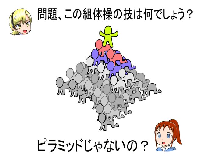 組体操のtwitterイラスト検索結果 古い順