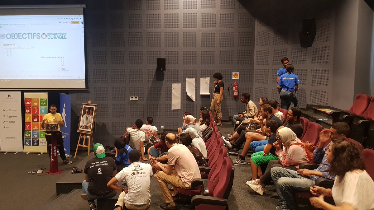 Mouniasemlali's tweet photo. Première station de @SdgCaravan 
#Tanger #SDGs #ODDs #youth #morocco #Act4SDGs #YLP #YLP5
@YLP_UNDP @PNUDMaroc @UNDPArabic @noboxlab https://t.co/oBIPGIHGuQ