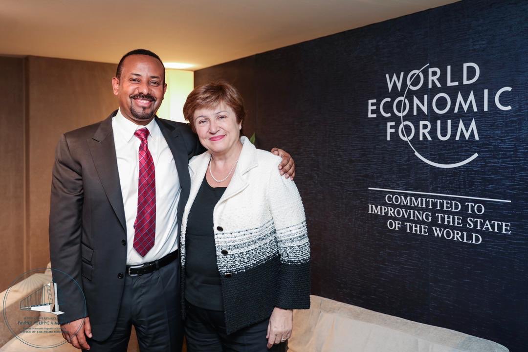 PMEthiopia's tweet photo. PM Abiy congratulates @KGeorgieva for her nomination as Managing Director of @IMFNews. A seasoned economist &amp; strong woman leader, PM Abiy shared that he has no doubt Ms. Georgieva will provide sound leadership to the international organization.

#PMOEthiopia https://t.co/3Pwj1n3r7Q