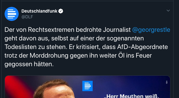 dushanwegner's tweet photo. Hallo, wir sind der Teutschlandfunk und wir verbreiten haltlose, frei erfundene and schlimmstmögliche Anschuldigungen in der Richtung der Opposition, als wäre es eine Nachricht. https://t.co/7k7IXKDfKm