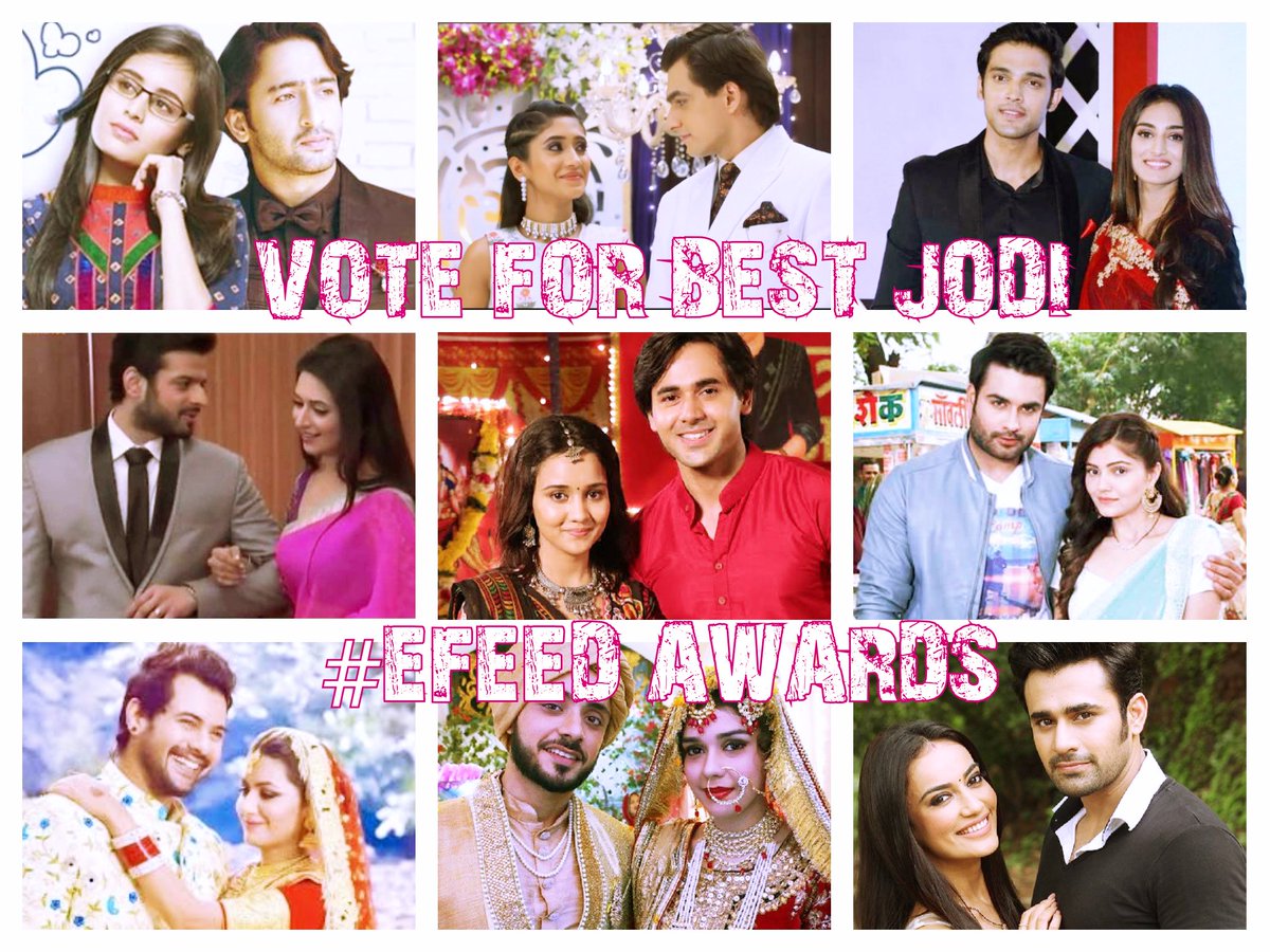 _E_Feed's tweet photo. #EFeedAwards AUG Vote 4ur FAV TV Pair
LINK https://t.co/yg2fqvV6xb

#kasautiizindagikay #KahaanHumKahaanTum #YehUnDinonKiBaatHai #Sanjivani2 #IshqSubhanAllah #GuddanTumseNaHoPayega #YehRishteyHainPyaarKe #bepanahpyarr #gathbandhan  #EkBhramSarvagunSampanna https://t.co/uIewkgm0tT