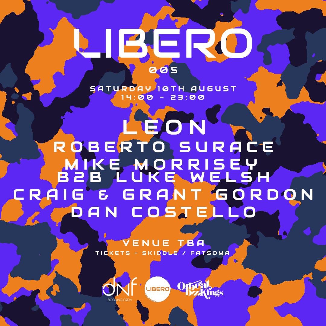 Day party running 2pm - 11pm. Our After Hours line up will be announced this week!

#LiberoSound