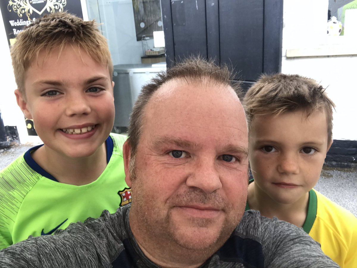 Post Sewerby #parkrun selfie with my boys- hot, sweaty and pleased new PB 1min.42 off my time. #proud #prouddad #Couchto5K #GetInspired